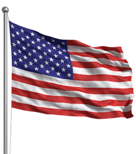 American Flag On A Flag Pole